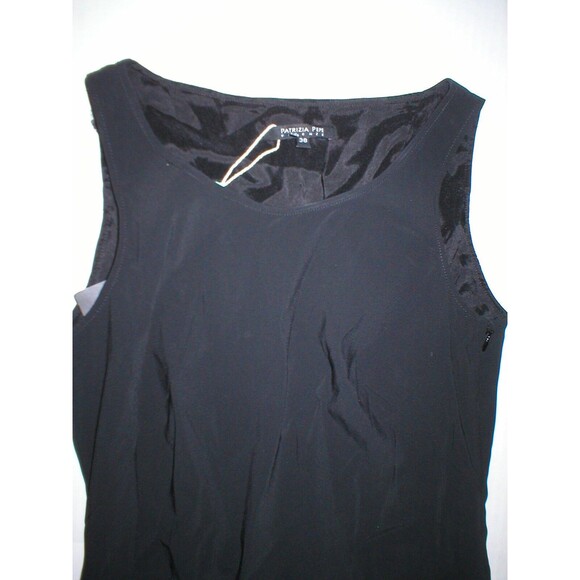 New Womens 0 2 NWT Dress 38 Designer Patrizia Pepe Firenze Black LBD Sleeveless - Picture 2 of 6
